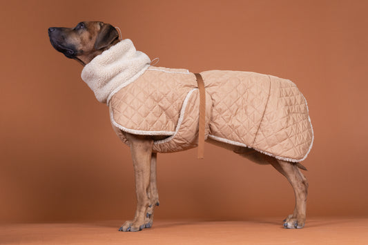PAIKKA Sherpa Hundesteppjacke Camel