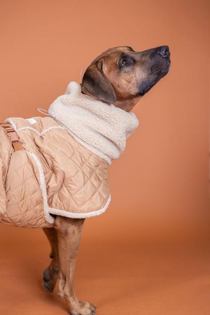 PAIKKA Sherpa Hundesteppjacke Camel